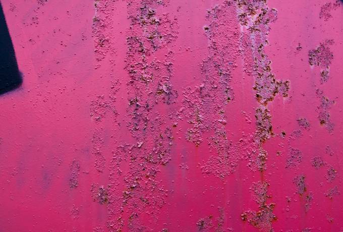 pink rusty metal