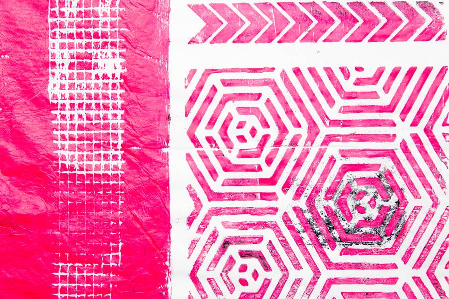 Pink Geometric Abstraction free texture