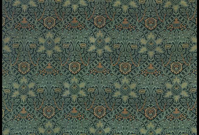 free Ornament Pattern on Fabric by William Morris texture
