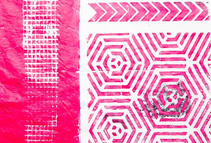 Pink Geometric Abstraction