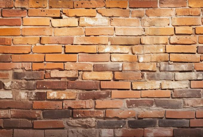 Texture of a Background Made of Aged Bricks