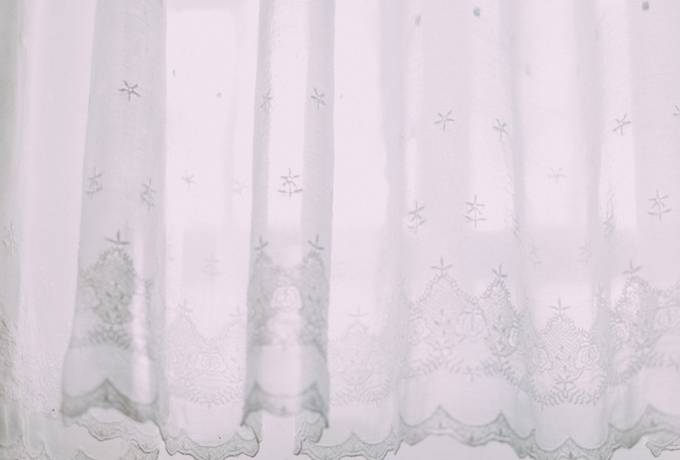 free White Decor Curtain texture