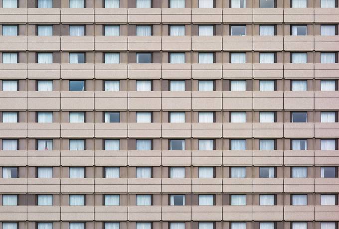 free Facade of Building with Plenty Windows texture