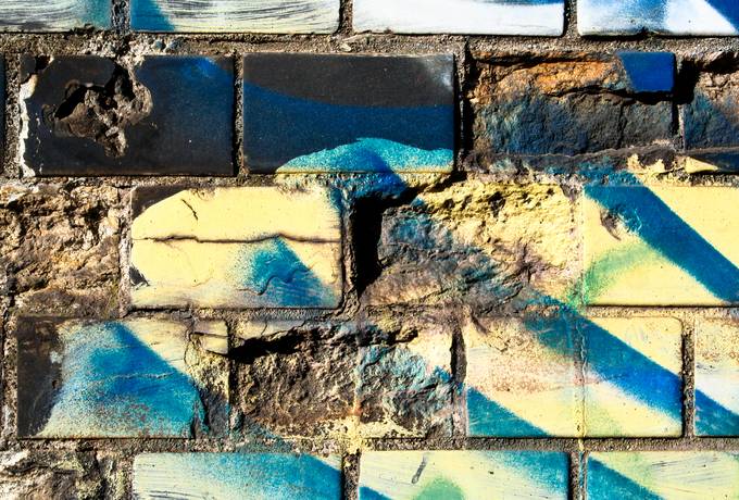 damaged brick paint