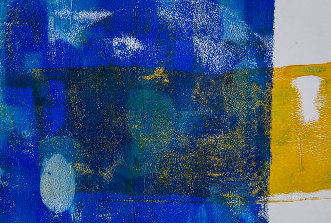 Abstrakt Graphic Blue and Yellow