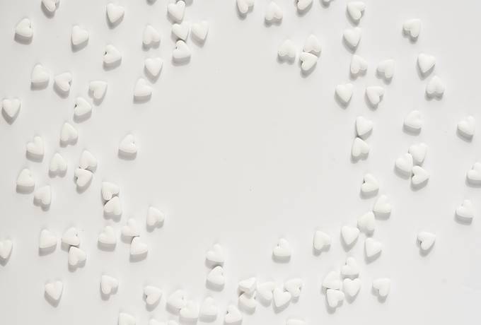 White Candy Hearts