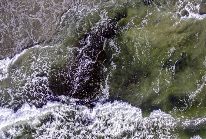 free Ocean Waves Aerial View texture