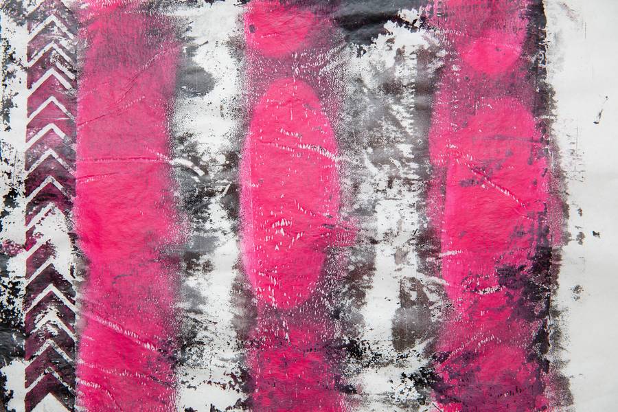 Monotype Graphic with Pink Elements free texture