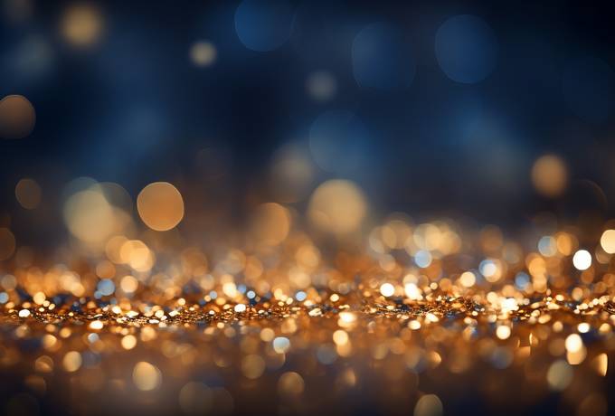 free Golden Sparks on Blue texture
