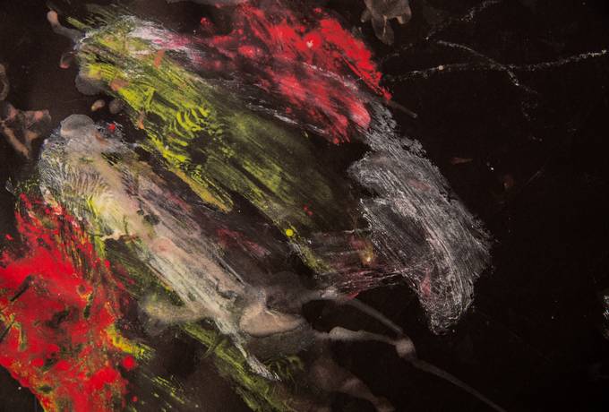 free Abstract Paint on Black texture