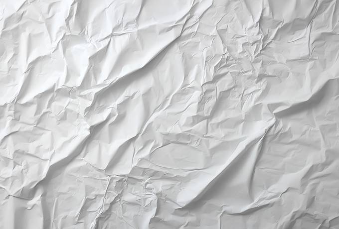 White Wrinkled Sheet of Paper