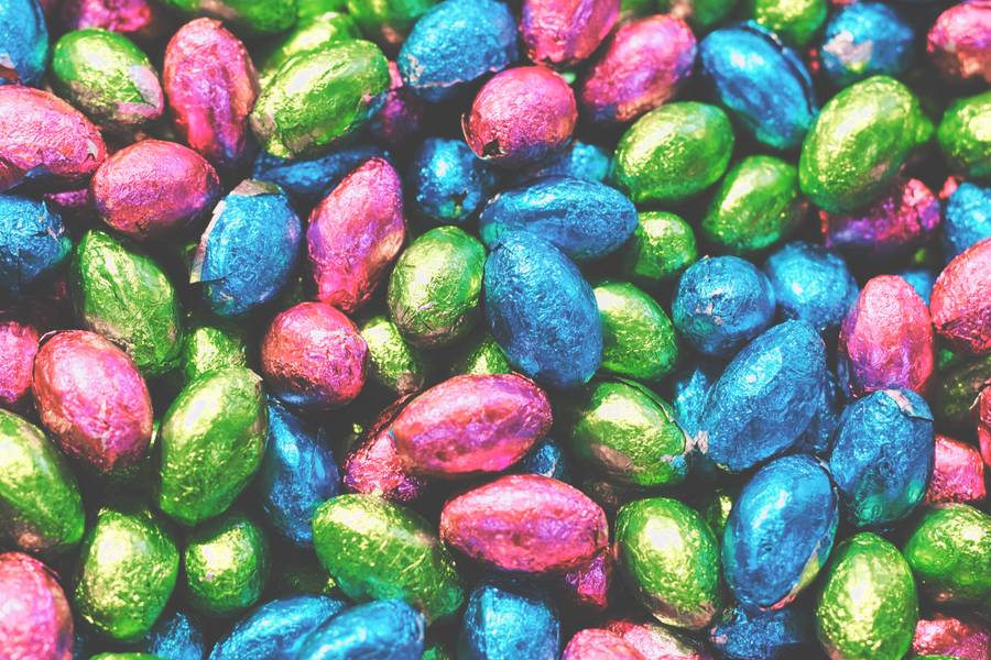 Colourful Easter Chocolate Eggs free texture