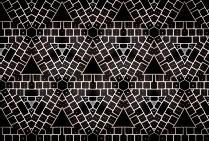 free Black Abstract Kaleidoscope Keyboard texture