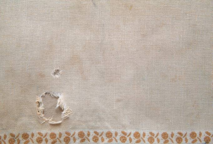 free Old Cotton Cloth with a Hole texture