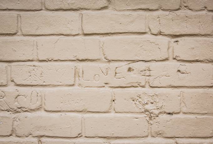 Brick Wall Painted in Beige