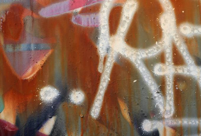 graffiti metal splatter