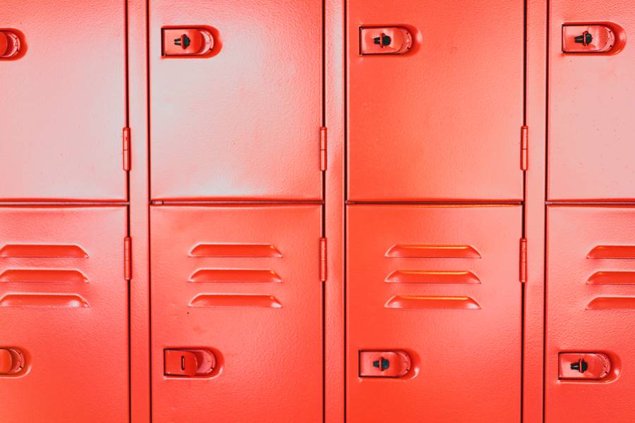 Close Up of Red School Lockers free texture
