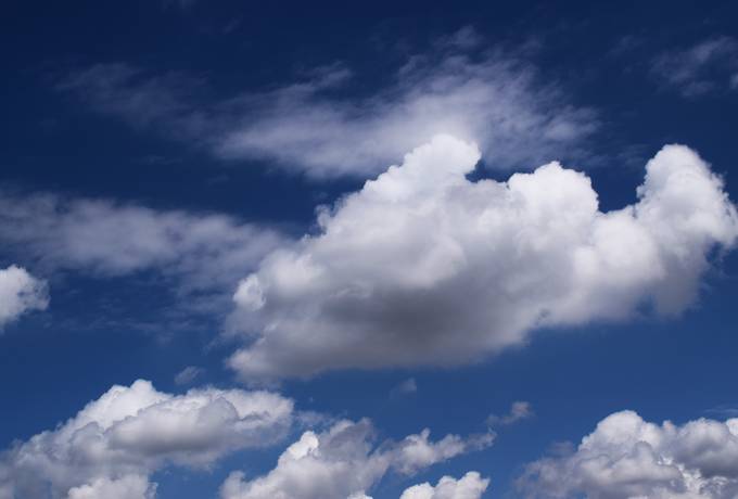 free White Clouds in Blue Sky texture