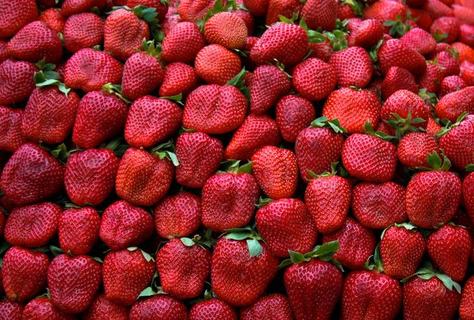 strawberries food fruits
